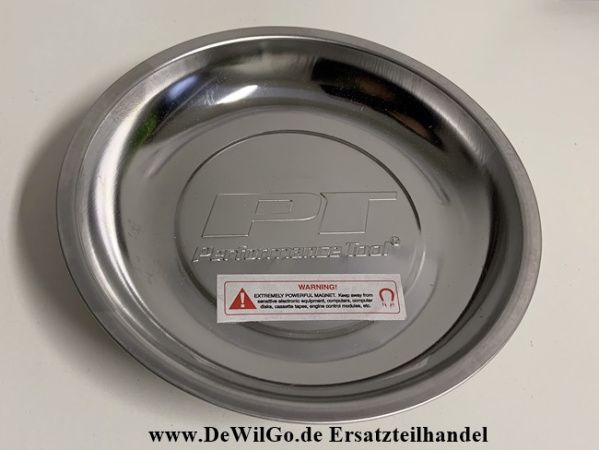 Magnetschale-Teileschale für Kleinteile aus Edelstahl ⌀ 140 mm
