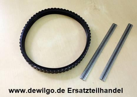 Hobelmesser und Antriebsriemen für Einhell BEH 750 - Einhell BT-PL 750 - YPL-SM 751 - YPL N.G. 750 Elektrohobel